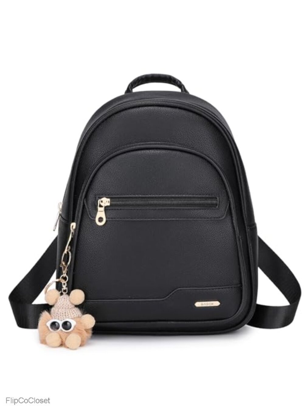 Mini Leather Backpack Purse Women Small Cute Bag Cartoon Charm